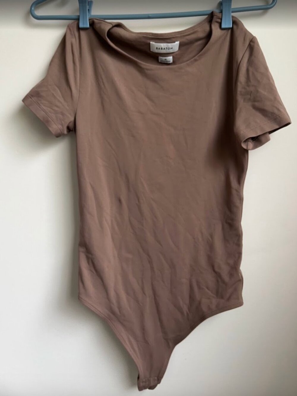 Contour Crew Shortsleeve Bodysuit - Size M - Tan colour